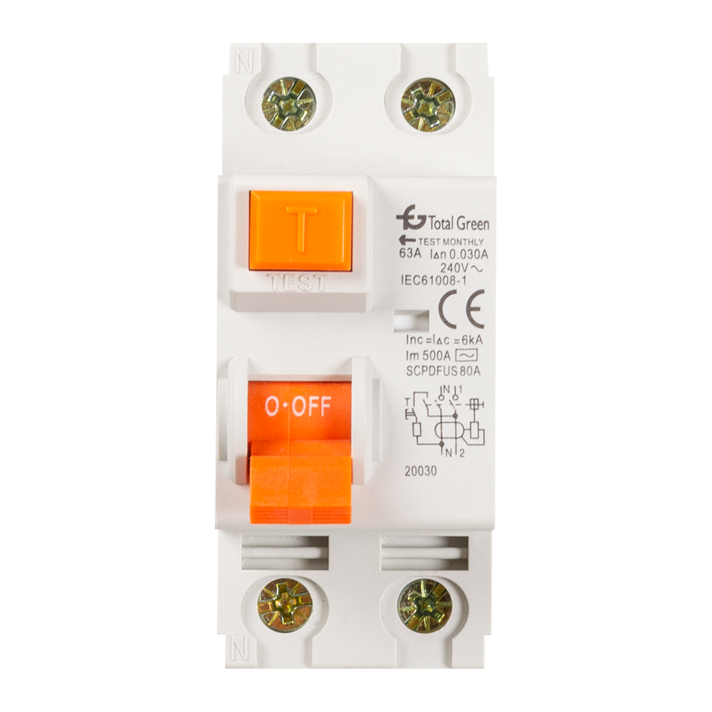 Total Green FI/LS-Schalter 2-polig 63 A, 30 mA