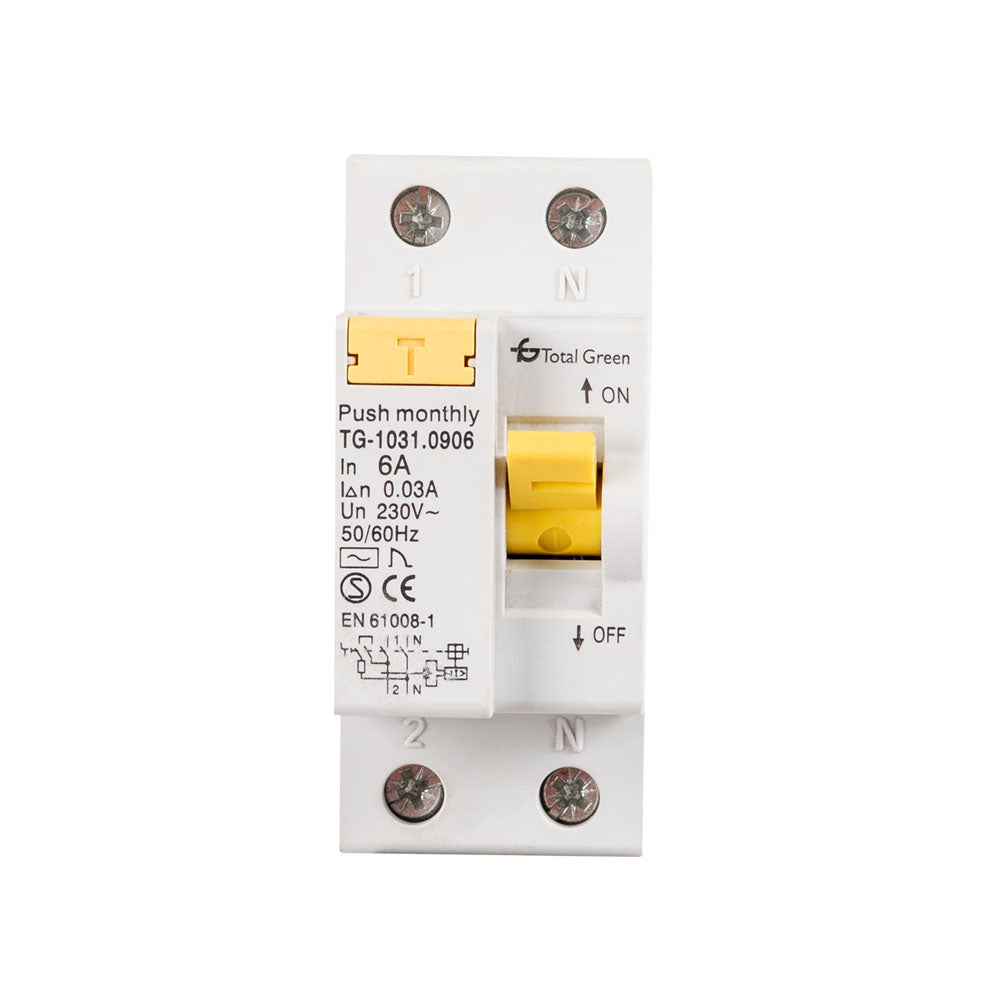 Total Green FI/LS-Schalter 2-polig 6 A, 30 mA
