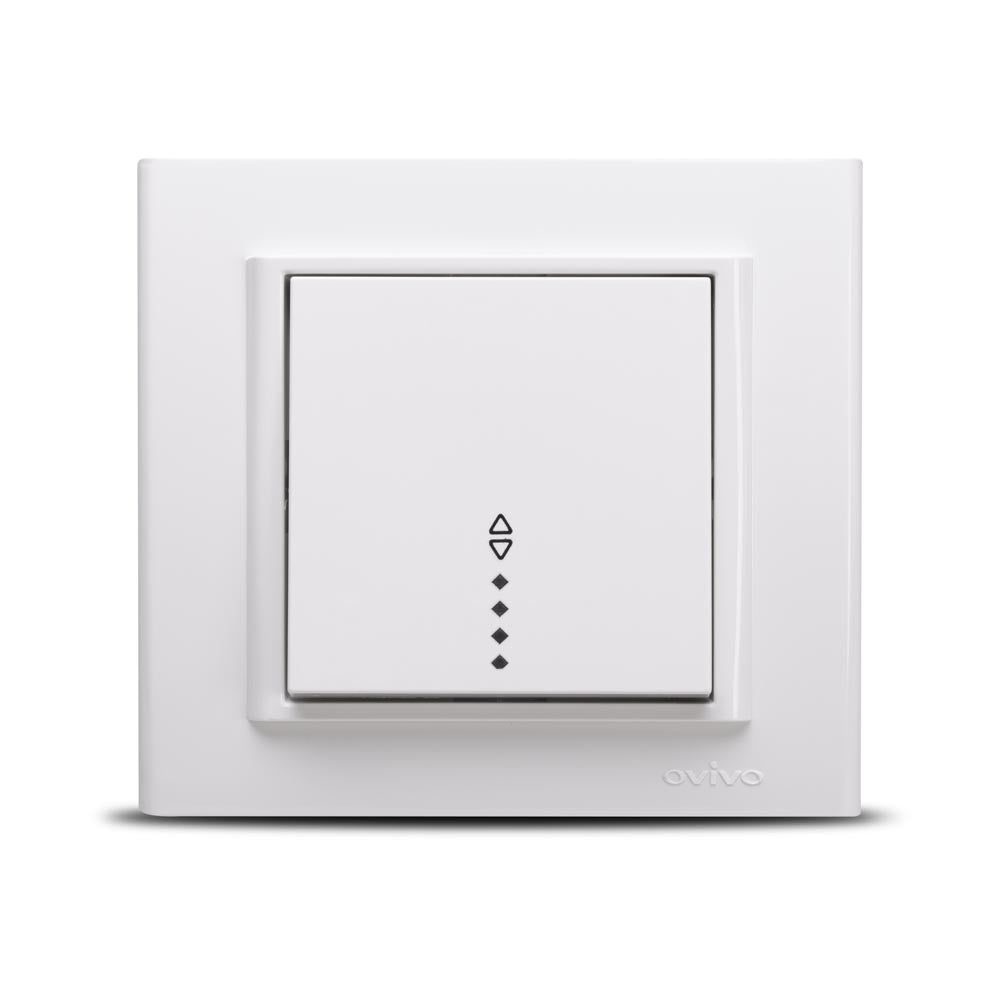 Ovivo Wechselschalter mit LED, 10 A, weiß