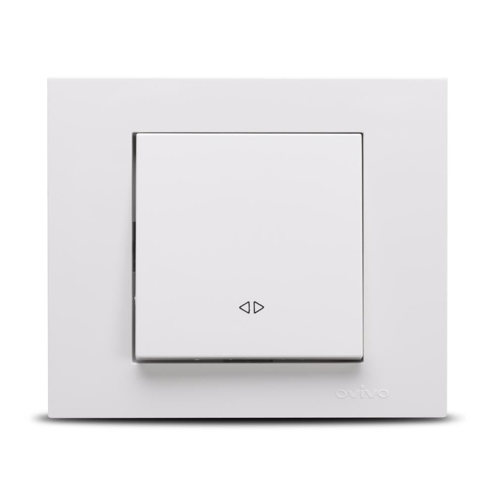 Ovivo Grano Kreuzschalter 10 A, weiß