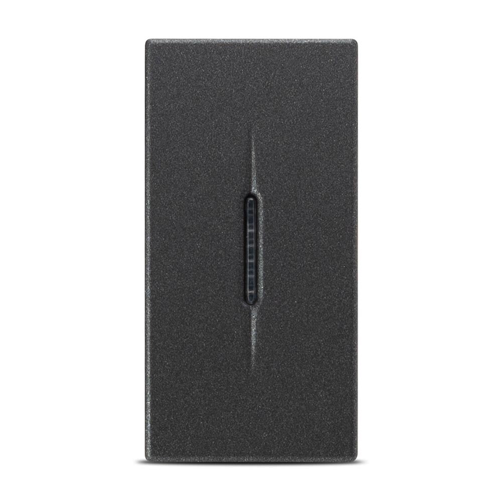 Elbi Moda Voice Ausschalter mit LED-Beleuchtung 10 A, 1 Modul, Unterputz, anthrazit matt