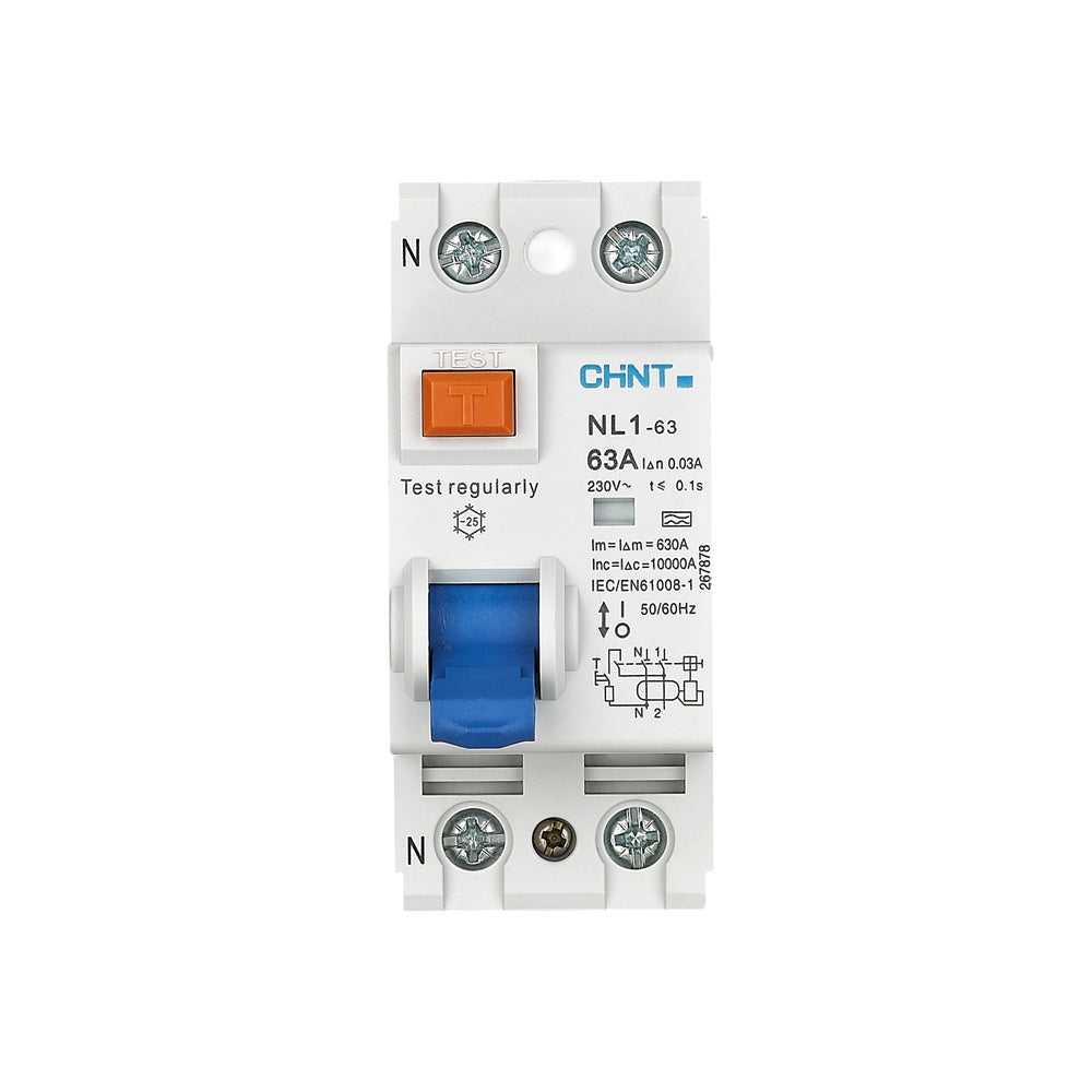 Chint FI-Schutzschalter 2-polig 25 A, 30 mA, 6 kA, Typ AC