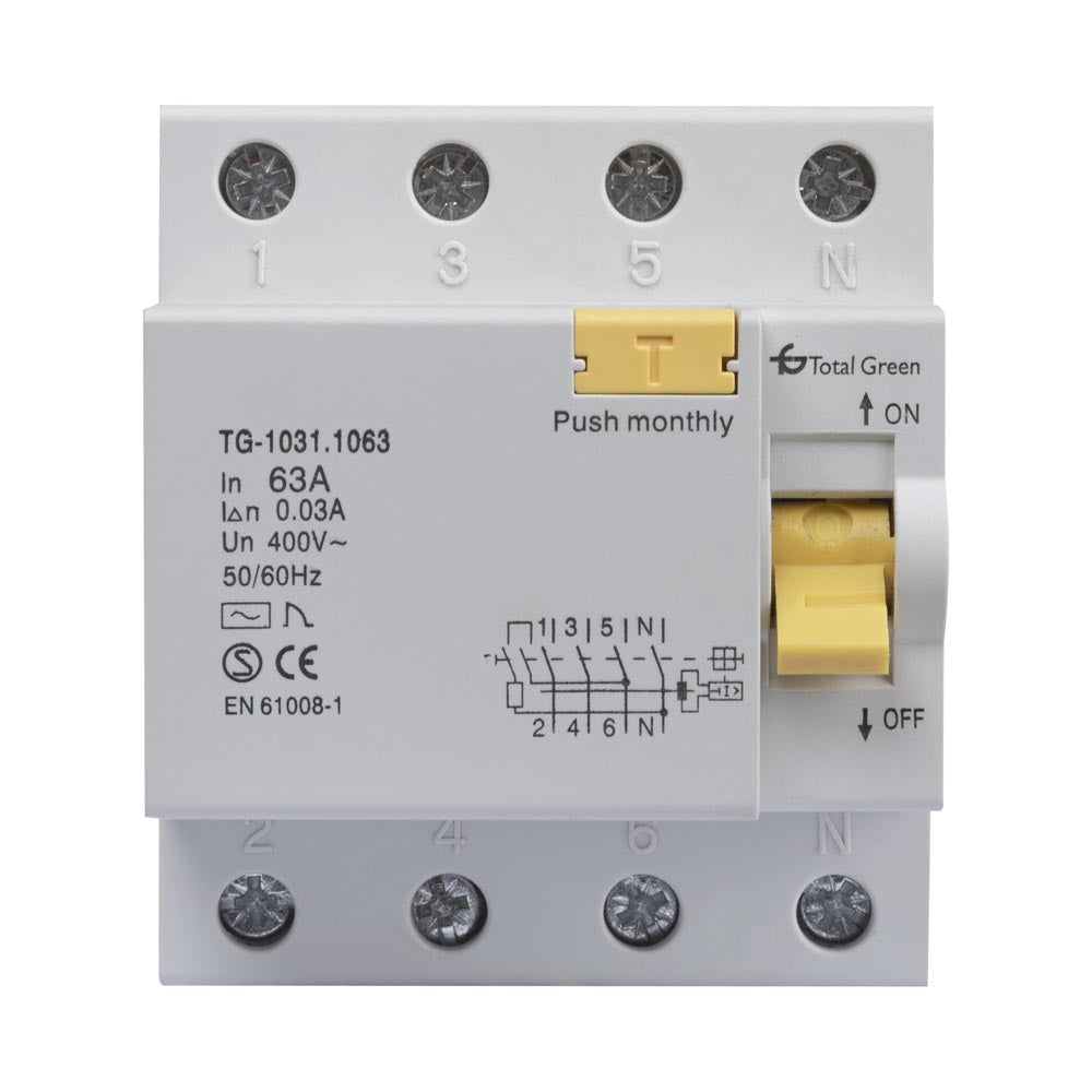 Total Green FI-Schutzschalter 4-polig 63 A, 30 mA