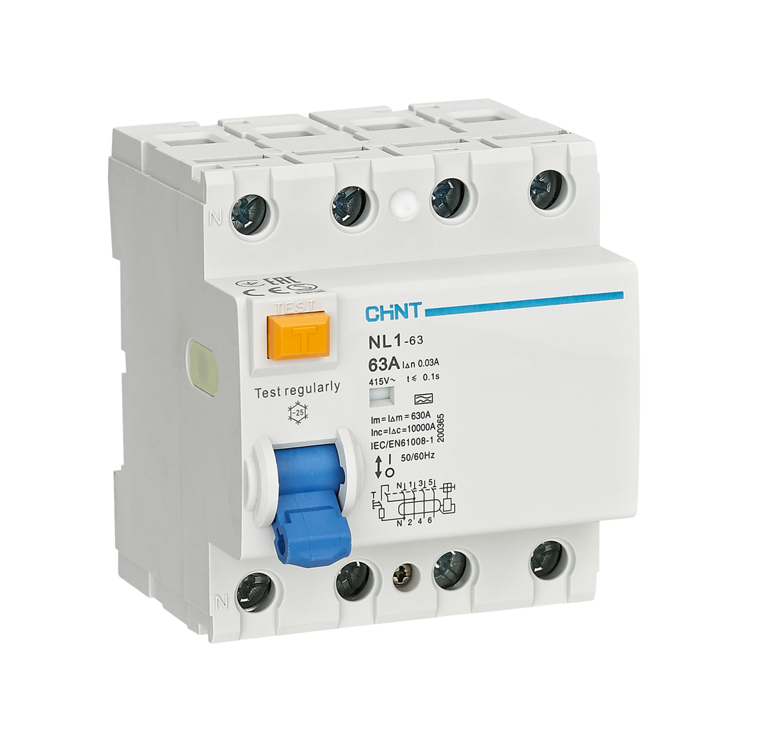 Chint FI-Schutzschalter (RCCB) 4-polig 40 A, 30 mA, 6 kA, Typ AC