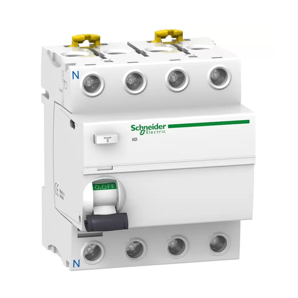 Schneider Acti9 iID FI-Schutzschalter 4-polig 63 A, 30 mA, Typ AC
