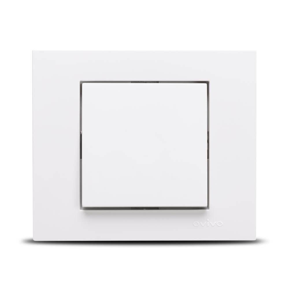 Ovivo Grano Ausschalter 10 A, 1 Modul, weiß