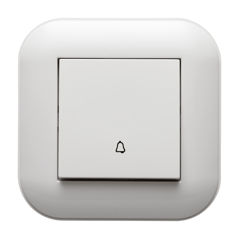 Ovivo Loft Klingeltaster 10 A, weiß