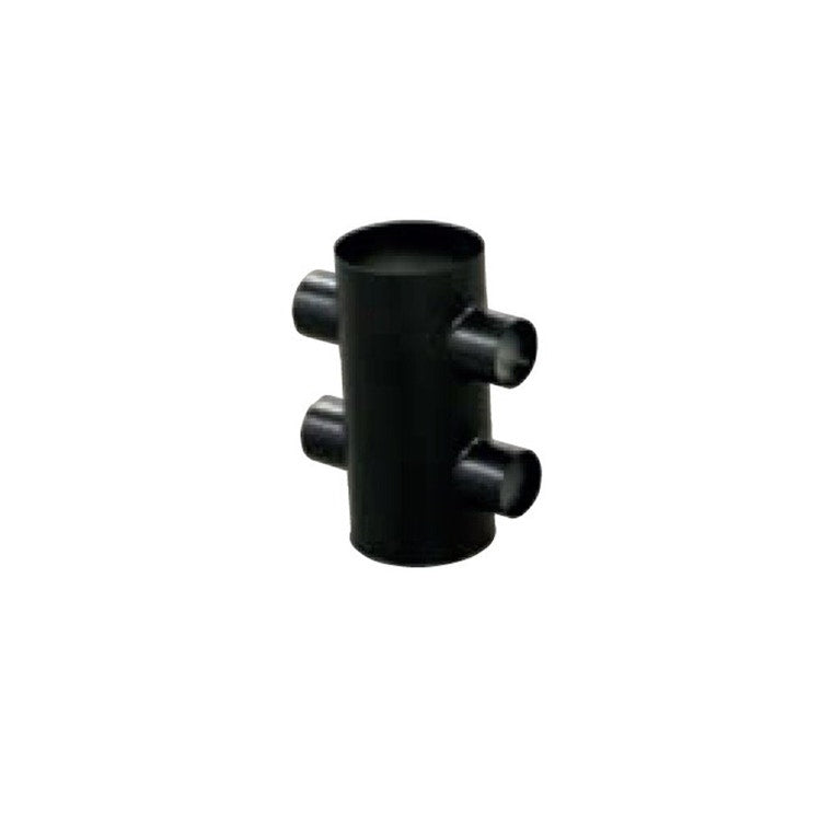 Irsap Compo Plenum aus montierbarem Stahlblech, Hauptanschluss DN160 + 2 Nebenanschlüsse DN80 A00PLE0208160C0