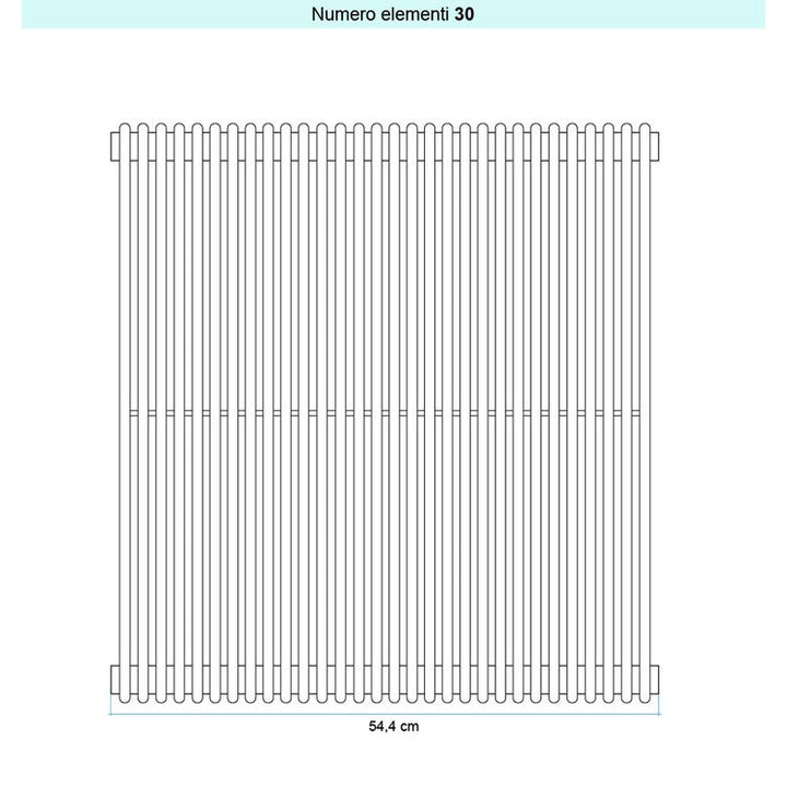 Irsap Design-Heizkörper ARPA 12 vertikal, 30 Glieder, H 182 × B 54,4 × T 4 cm, Blaulila RAL 4005 seidenmatt (Farbcode 65) A1218203065IR01A01