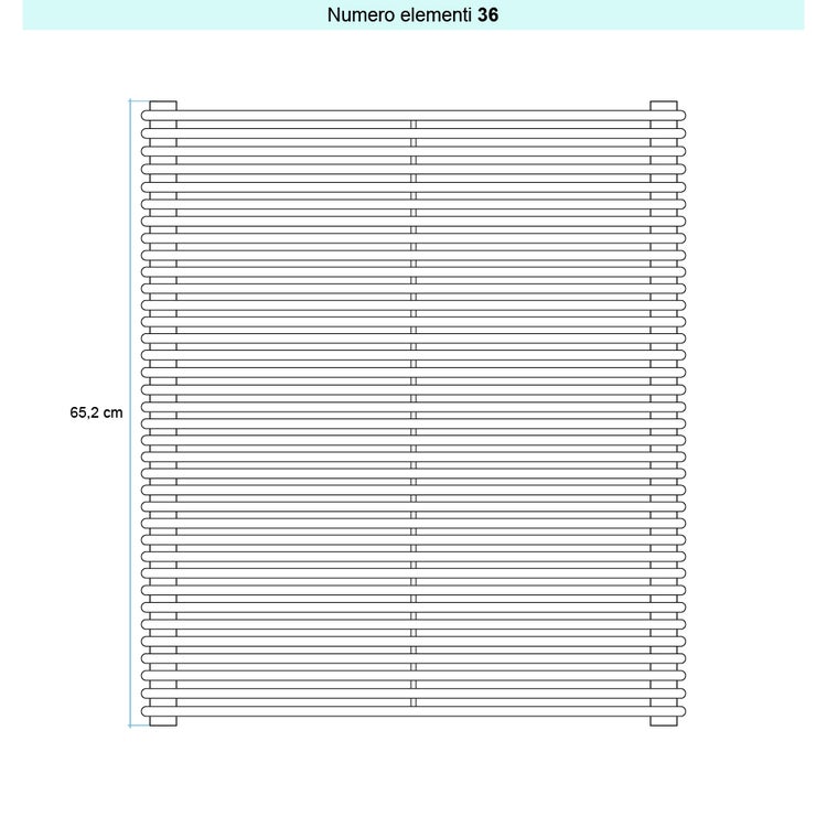 Irsap Design-Heizkörper ARPA 12 horizontal, 36 Glieder, H 65,2 × B 152 × T 4 cm, Graphitschwarz Strukturlack (Farbcode 18) A1215203618IR01H01