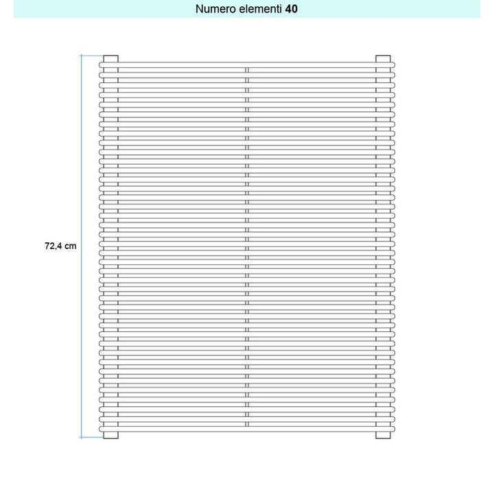Irsap Design-Heizkörper ARPA 12 horizontal, 40 Glieder, H 72,4 × B 85 × T 4 cm, Weiß Standard glänzend (Farbcode 01) A1208504001IR01H01