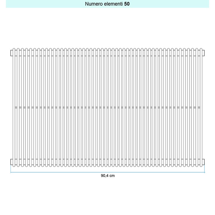 Irsap Design-Heizkörper ARPA 12 vertikal, 50 Glieder, H 182 × B 90,4 × T 4 cm, Quartz 1 Strukturlack (Farbcode 1C) A121820501CIR01A01