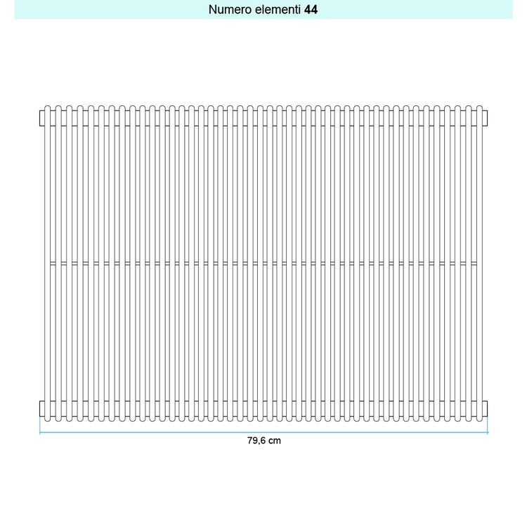 Irsap Design-Heizkörper ARPA 12 vertikal, 44 Glieder, H 85 × B 79,6 × T 4 cm, Schwarz matt (Farbcode K1) A12085044K1IR01A01