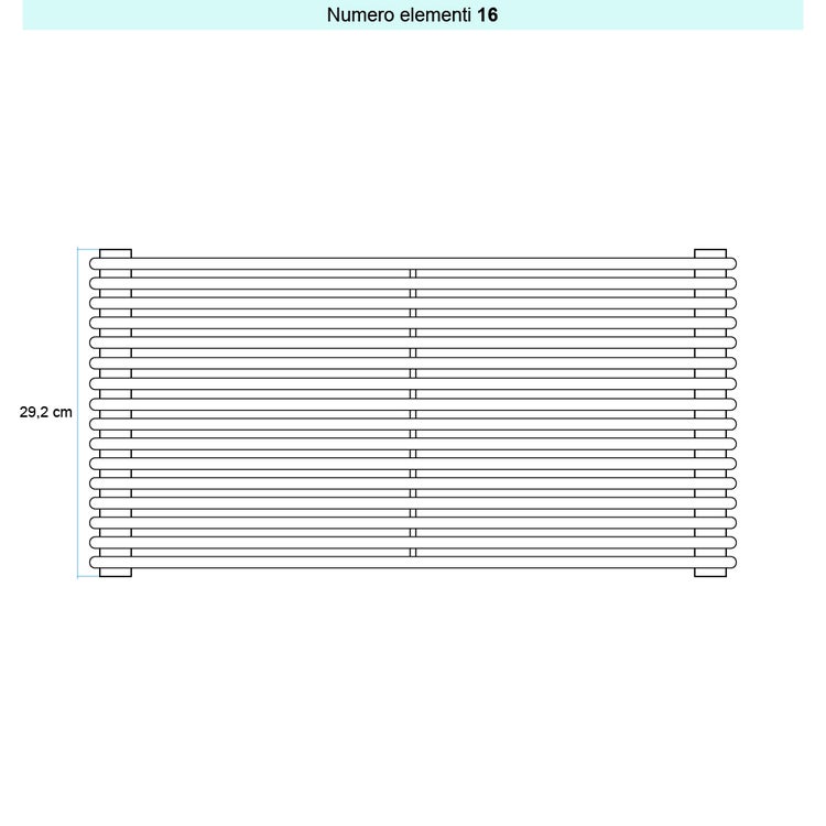 Irsap Design-Heizkörper ARPA 12 horizontal, 16 Glieder, H 29,2 × B 152 × T 4 cm, Quartz 2 Strukturlack (Farbcode 2C) A121520162CIR01H01