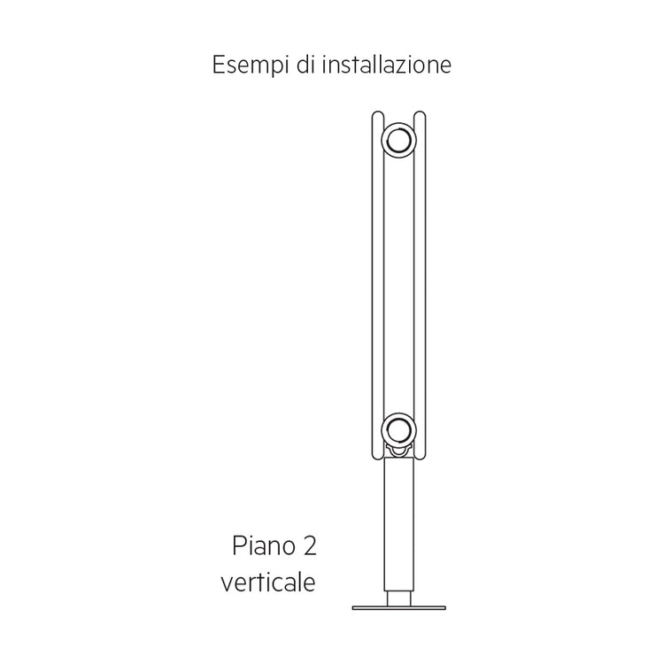 Irsap Standkonsole für Bodenmontage, höhenverstellbar, Elfenbein RAL 1023 glänzend AMENSPAVPA02