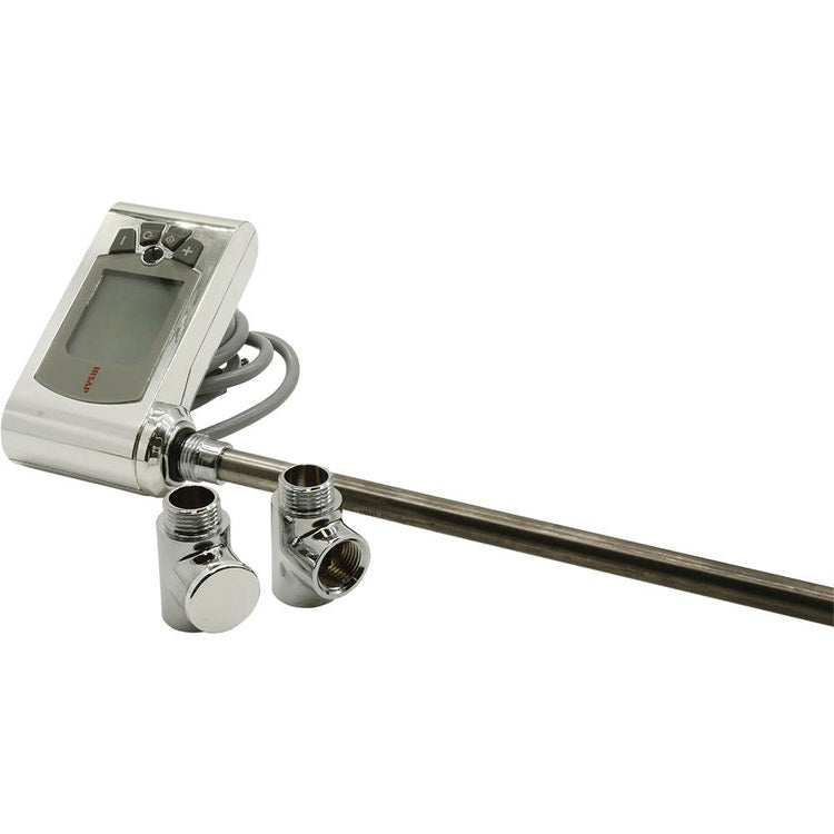 Irsap Elektrische Heizung mit elektronischer Steuerung IR Chrom, 700W (L. 67cm) mit 2 T-Stücken 1/2" + 1 Stopfen 1/2" ANRE0700HSP50
