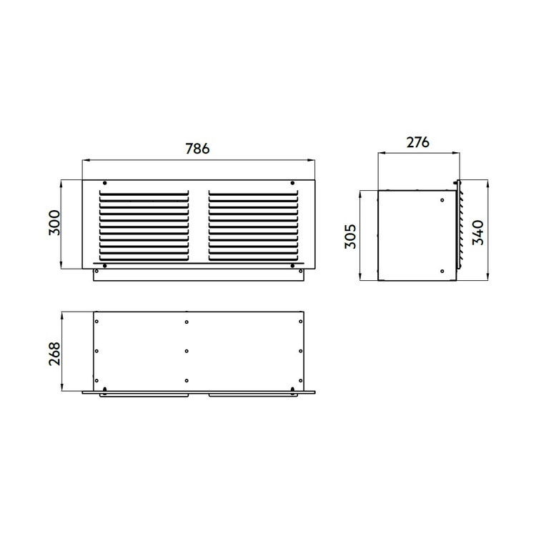 Irsap Oberes Plenum mit Frontgitter für Irsair B 150 AREGRI01500 Einheit AREGRI01500
