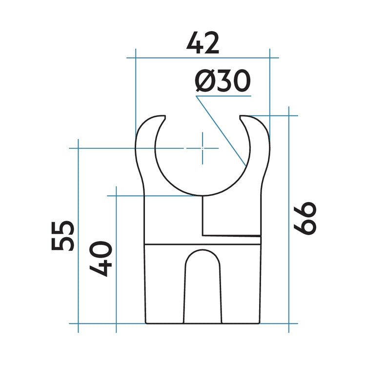 Irsap Klemmhalter für Heizkörper, Befestigung am Sammelrohr, Wandmontage, Schwarz RAL 9005 glänzend ATTCHE43010