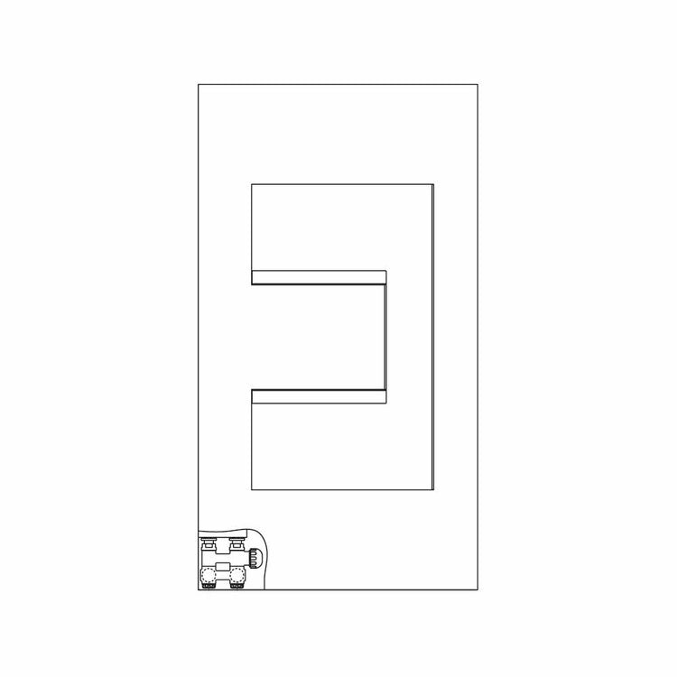Irsap Design-Heizkörper DEDALO, H 90 × B 49,8 × T 9 cm, mit LED, Weiß Standard glänzend (Farbcode 01) DEDP049B01IRALN-LED-AA