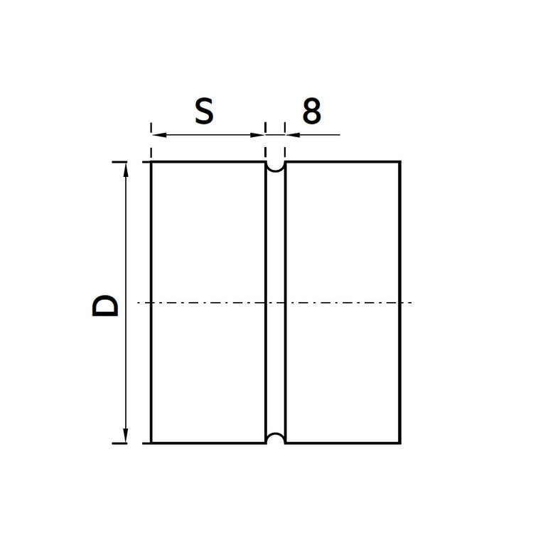 Irsap Muffe-Verbindungsstück weiblich aus Stahlblech DN80 und Ø 82 mm DLZMAF008000