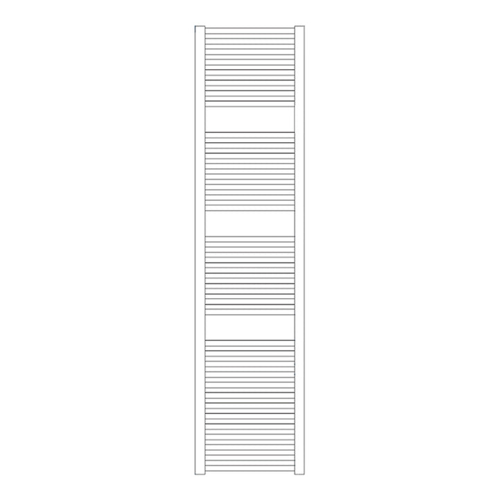 Irsap Badheizkörper GEO, 37 Rohre, 3 Segmente, H 185 × B 55 × T 3 cm, Schwarz matt (Farbcode K1) ECE055BK1IR01NNN01
