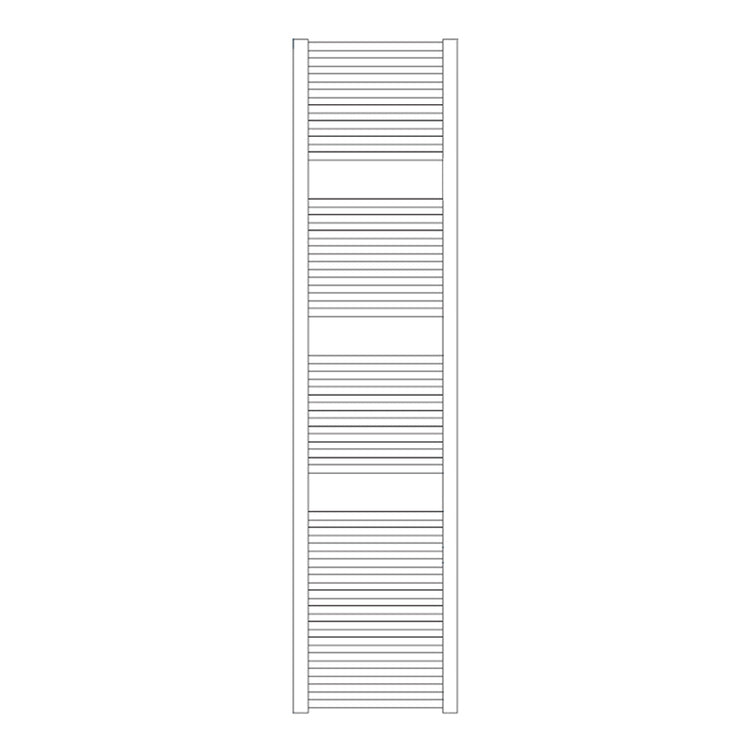 Irsap Badheizkörper GEO, 37 Rohre, 3 Segmente, H 185 × B 55 × T 3 cm, Schwarz matt (Farbcode K1) ECE055BK1IR01NNN01