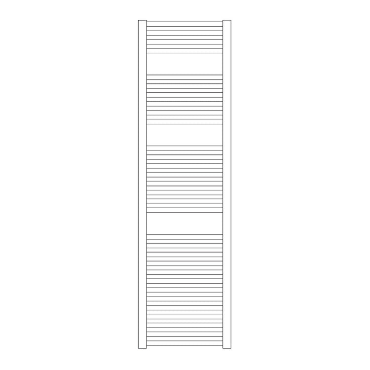 Irsap Badheizkörper GEO, 31 Rohre, 3 Segmente, H 159,2 × B 60 × T 3 cm, Schwarz matt (Farbcode K1) ECL060BK1IR01NNN01