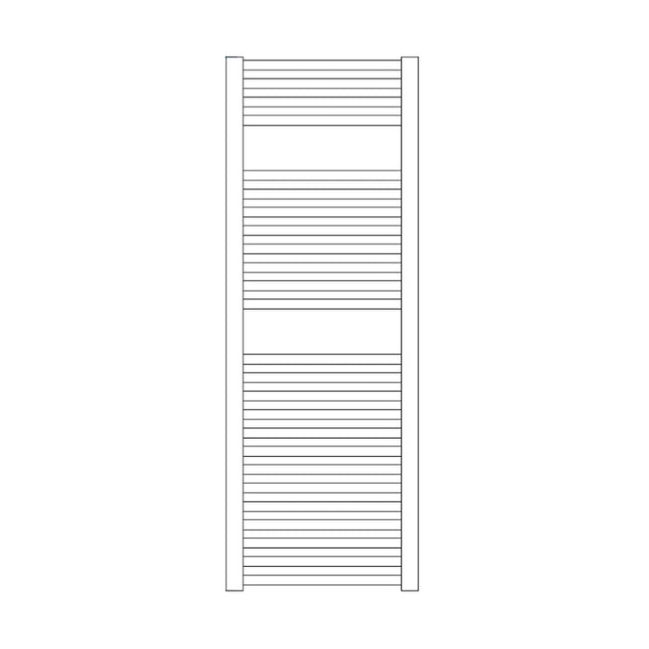 Irsap Badheizkörper GEO, 25 Rohre, 2 Segmente, H 124,8 × B 55 × T 3 cm, Weiß RAL 9016 matt (Farbcode Y5) ECM055BY5IR01NNN02