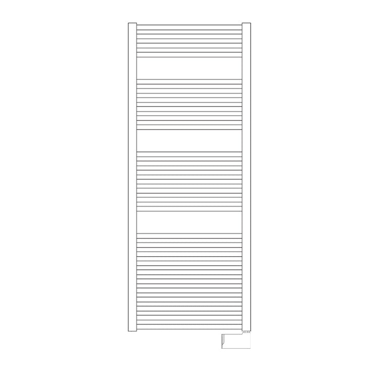 Irsap Elektro-Badheizkörper ARES, 28 Rohre, 3 Segmente, H 146,2 × B 48 × T 3 cm, mit elektronischer WLAN-Steuerung, Weiß Standard glänzend (Farbcode 01) EIL048E01IR01NNN01
