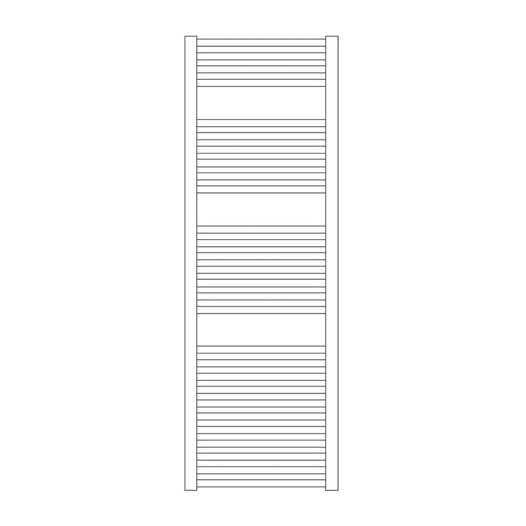 Irsap Badheizkörper ARES, 28 Rohre, 3 Segmente, H 146,2 × B 58 × T 3 cm, Weiß Standard glänzend (Farbcode 01) EIL058B01IR05NNN01