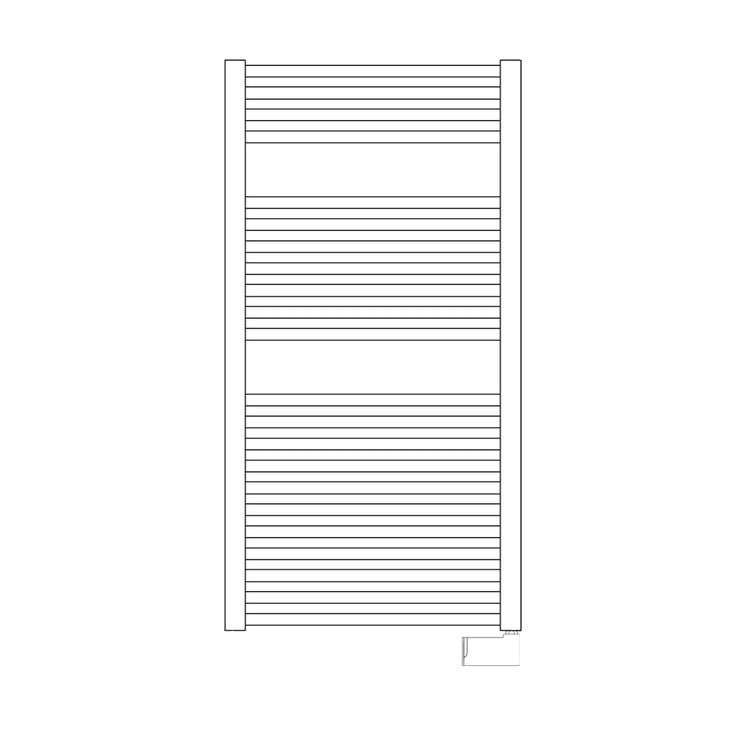 Irsap Elektro-Badheizkörper ARES, 22 Rohre, 2 Segmente, H 111,8 × B 38 × T 3 cm, mit elektronischer WLAN-Steuerung, Weiß Standard glänzend (Farbcode 01) EIM038E01IR01NNN01