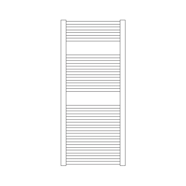 Irsap Badheizkörper ARES, 22 Rohre, 2 Segmente, H 111,8 × B 73 × T 3 cm, Weiß Standard glänzend (Farbcode 01) EIM073B01IR01NNN01