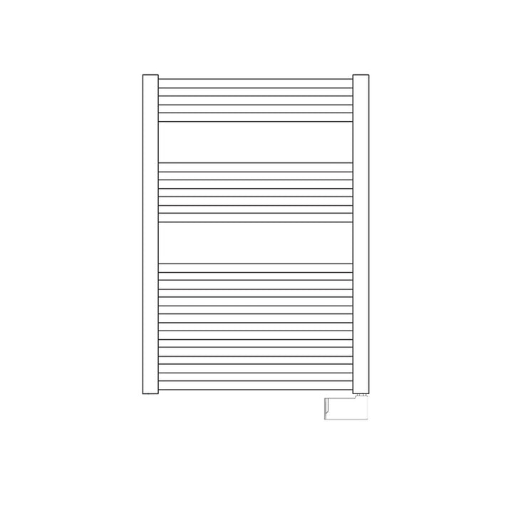 Irsap Elektro-Badheizkörper ARES, 15 Rohre, 2 Segmente, H 81,8 × B 58 × T 3 cm, mit elektronischer WLAN-Steuerung, Weiß Standard glänzend (Farbcode 01) EIS058E01IR01NNN01