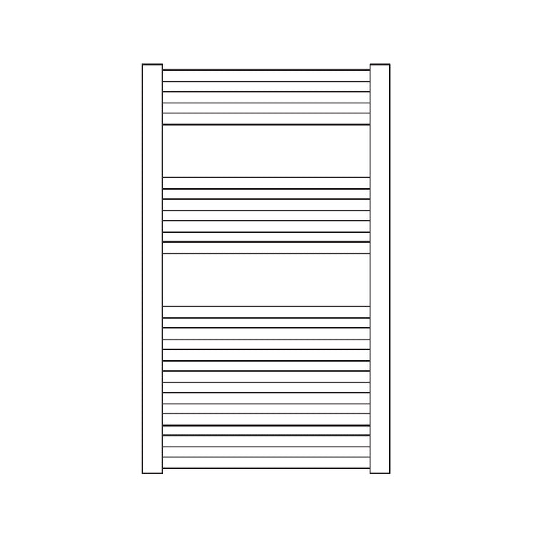 Irsap Badheizkörper ARES, 15 Rohre, 2 Segmente, H 81,8 × B 73 × T 3 cm, Weiß Standard glänzend (Farbcode 01) EIS073B01IR05NNN01