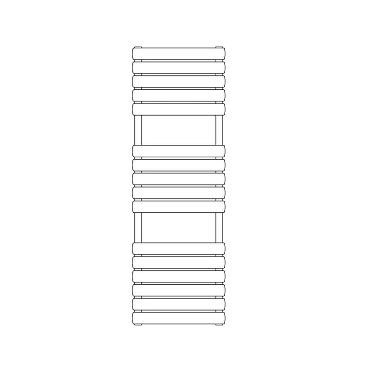Irsap Badheizkörper ELLIPSIS_B, 16 Rohre, 2 Segmente, H 120 × B 75 × T 5,3 cm, Weiß ELM075B01IR01NNN01