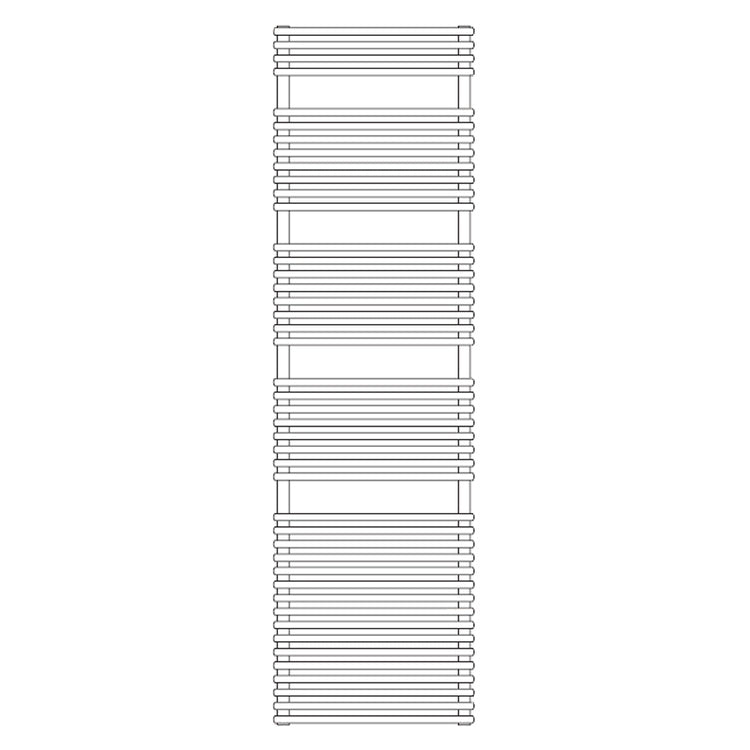 Irsap doppellagiger Badheizkörper FLAUTO 2, 88 Rohre, 4 Segmente, H 176,2 × B 45,6 × T 6,2 cm, Weiß Standard glänzend (Farbcode 01) FDG045B01IR01NNN01