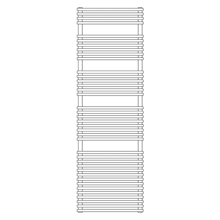 Irsap doppellagiger Badheizkörper FLAUTO 2, 76 Rohre, 4 Segmente, H 155,8 × B 50,6 × T 6,2 cm, Weiß Standard glänzend (Farbcode 01) FDL050B01IR01NNN02
