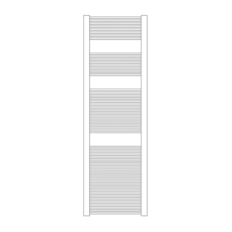 Irsap Badheizkörper FILO, 54 Rohre, 3 Segmente, H 146,7 × B 51,6 × T 3 cm, Weiß Standard glänzend (Farbcode 01) FIL051B01IR01NNN02
