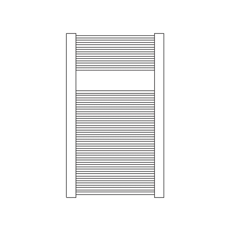 Irsap Badheizkörper FILO, 31 Rohre, 1 Segment, H 78,5 × B 61,6 × T 3 cm, Weiß Standard glänzend (Farbcode 01) FIP061B01IR01NNN01