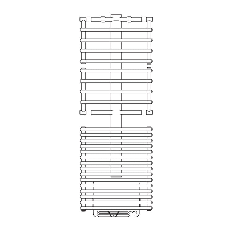 Irsap Badheizkörper GET UP AIR MIX, 25 Rohre, 2 Segmente, H 154,7 × B 55 × T 12,2 cm, Weiß Standard glänzend (Farbcode 01) GCL055B01IR01NNN01