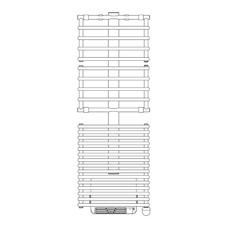 Irsap Elektro-Badheizkörper GET UP AIR, 25 Rohre, 2 Segmente, H 156,1 × B 55,5 × T 12,2 cm, Weiß Standard glänzend (Farbcode 01) GCL055Z01IR01NNN01