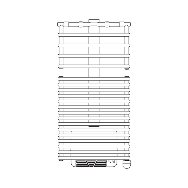 Irsap Elektro-Badheizkörper GET UP AIR, 20 Rohre, 1 Segment, H 113,8 × B 55,5 × T 12,2 cm, Weiß Standard glänzend (Farbcode 01) GCM055Z01IR01NNN01