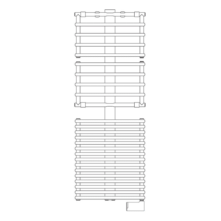 Irsap Elektro-Badheizkörper GET UP, 25 Rohre, 2 Segmente, H 149,9 × B 55 × T 7,7 cm, mit WLAN-Heizstab, Weiß Standard glänzend (Farbcode 01) GUL055E01IR01NNN01