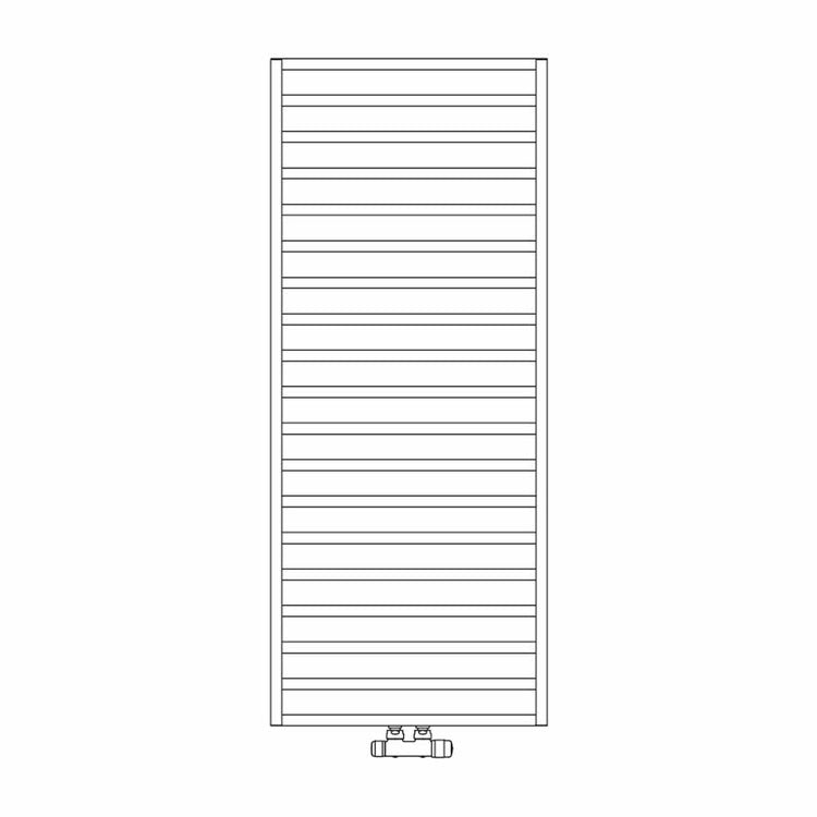 Irsap Design-Heizkörper IT IS, 19 Rohre, H 120,8 × B 50 × T 7 cm, Chrom (Farbcode 50) ITL050B50IR01NNN01