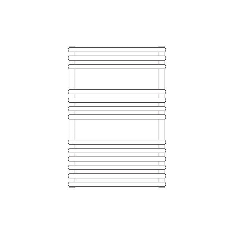 Irsap Badheizkörper KART, 13 Rohre, 2 Segmente, H 72,5 × B 60 × T 5 cm, Weiß Standard glänzend (Farbcode 01) KAS060B01IR01NNN01