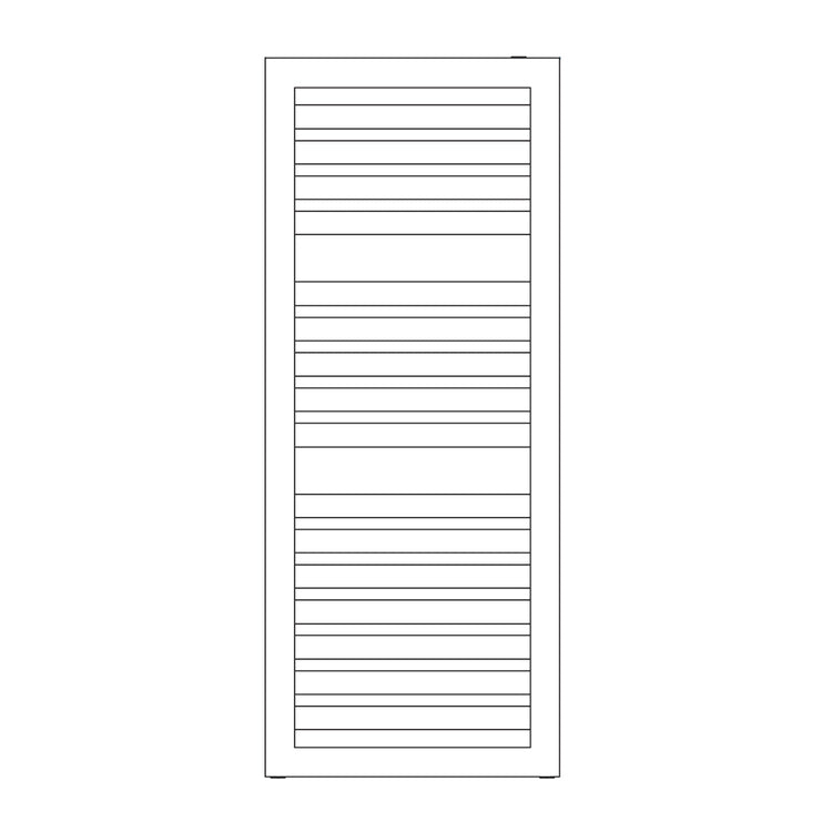 Irsap Badheizkörper ODDO, 16 Rohre, 2 Segmente, H 122,4 × B 50 × T 3,65 cm, Weiß Standard glänzend (Farbcode 01) LEM050B01IR01NNN03
