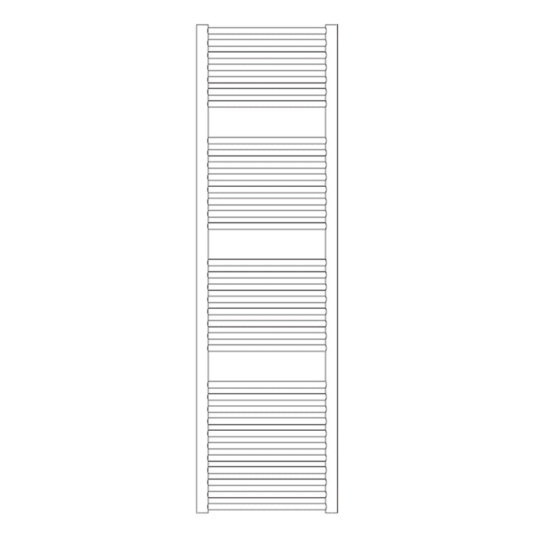 Irsap Badheizkörper VENUS, 34 Rohre, 3 Segmente, H 172 × B 59,5 × T 5,7 cm, Weiß Standard glänzend (Farbcode 01) MIG060B01IR01NNN01