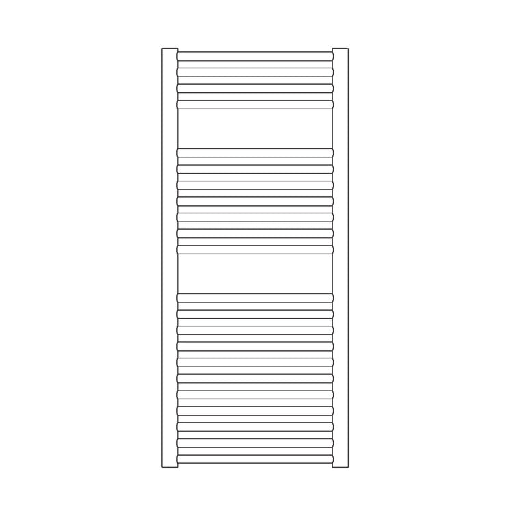Irsap Badheizkörper VENUS, 22 Rohre, 2 Segmente, H 111,8 × B 49,7 × T 4,8 cm, Weiß Standard glänzend (Farbcode 01) MIM050B01IR01NNN02