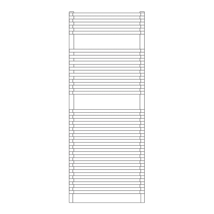 Irsap Elektro-Badheizkörper NET, 26 Rohre, 2 Segmente, H 127 × B 50 cm, Weiß Standard glänzend (Farbcode 01) NDM050Z01IR01NNN02