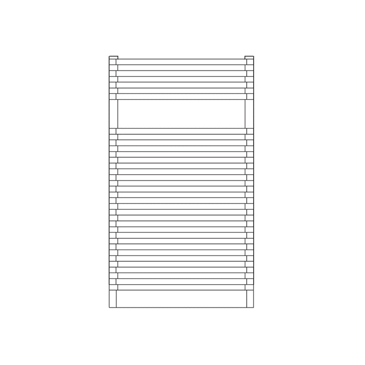 Irsap Elektro-Badheizkörper NET, 18 Rohre, 1 Segment, H 87 × B 50 × T 6,7 cm, Weiß Standard glänzend (Farbcode 01) NDS050Z01IR01NNN02